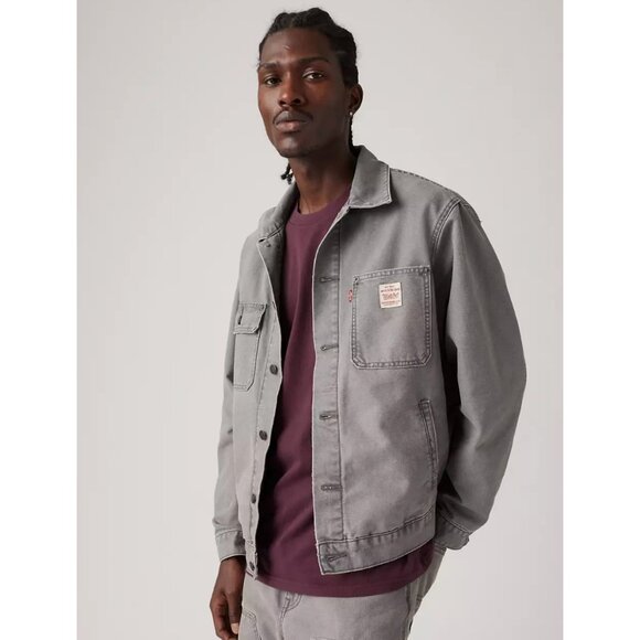 Levi's Men's XXL Relaxed Sunrise Canvas Trucker Jacket How About That  Grey - Picture 1 of 9
